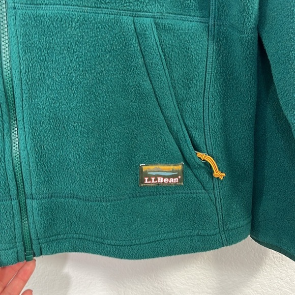 L.L. Bean Hunter Green Misses Sweater Fleece Full-Zip Jacket Size 2X - Picture 3 of 8